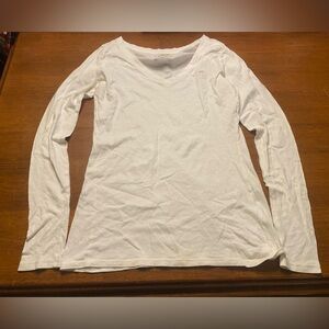 Y2K Abercrombie & Fitch Classic White Long Sleeve Tee with Logo